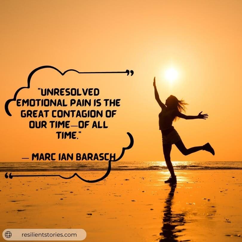 "Unresolved emotional pain is the great contagion of our time-of all time." Marc Ian Barasch