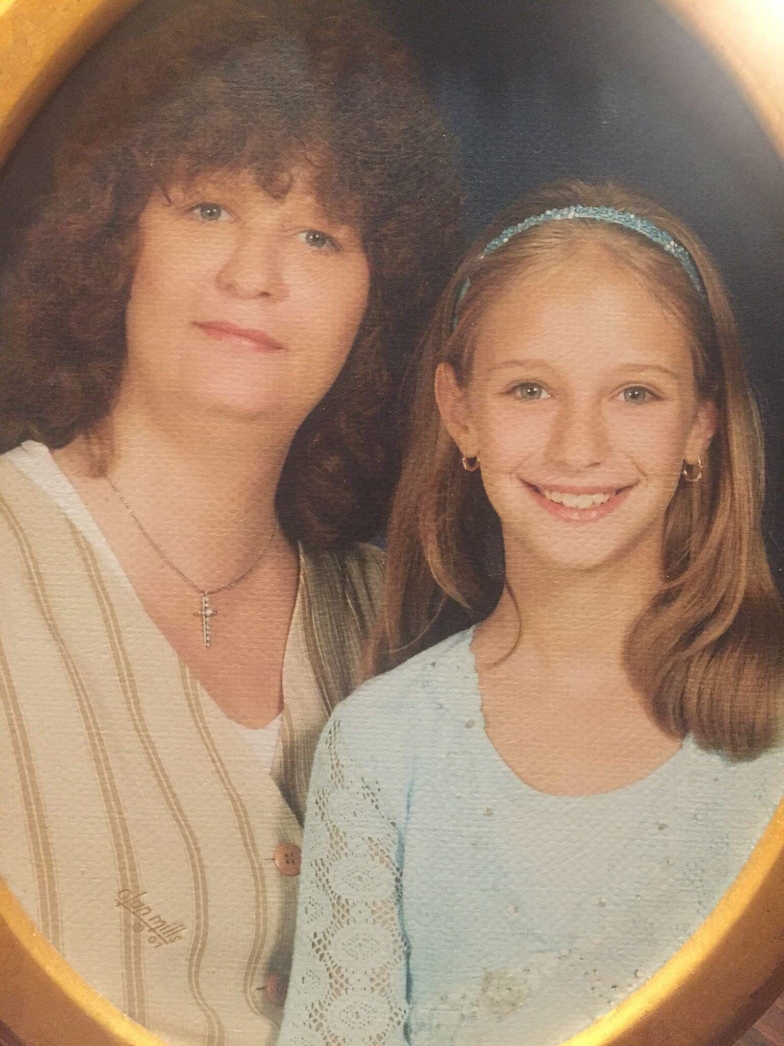 A photo of the author and her mother-the source of her abandonment issues.